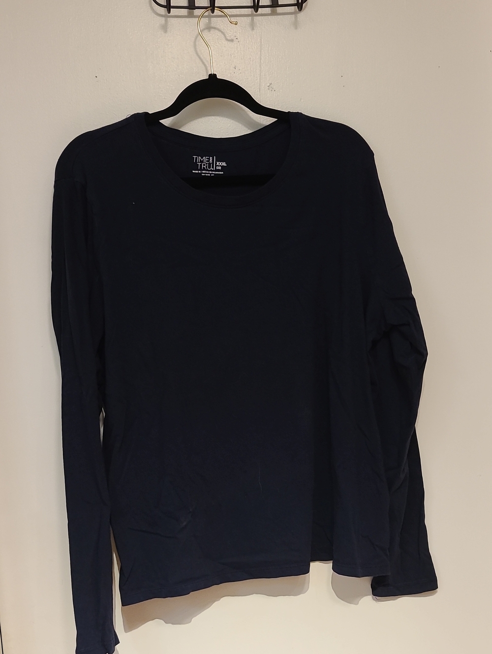 Time and Tru Long Sleeve Tee - Navy Blue